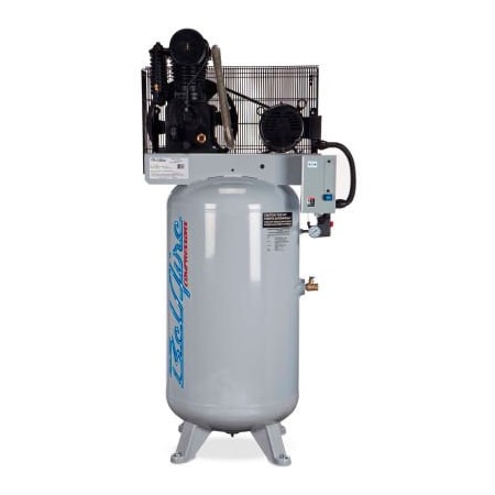 Quincy Compressor Belaire 438VE, 5 HP, Two-Stage Compressor, 80 Gallon, Vertical, 175 PSI, 18 CFM, 3-Phase 208-230V 8090253660